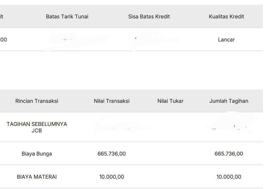 Bunga Rp665 Ribu Akibat Kurang Bayar Rp29 Ribu di Kartu Kredit Danamon JCB