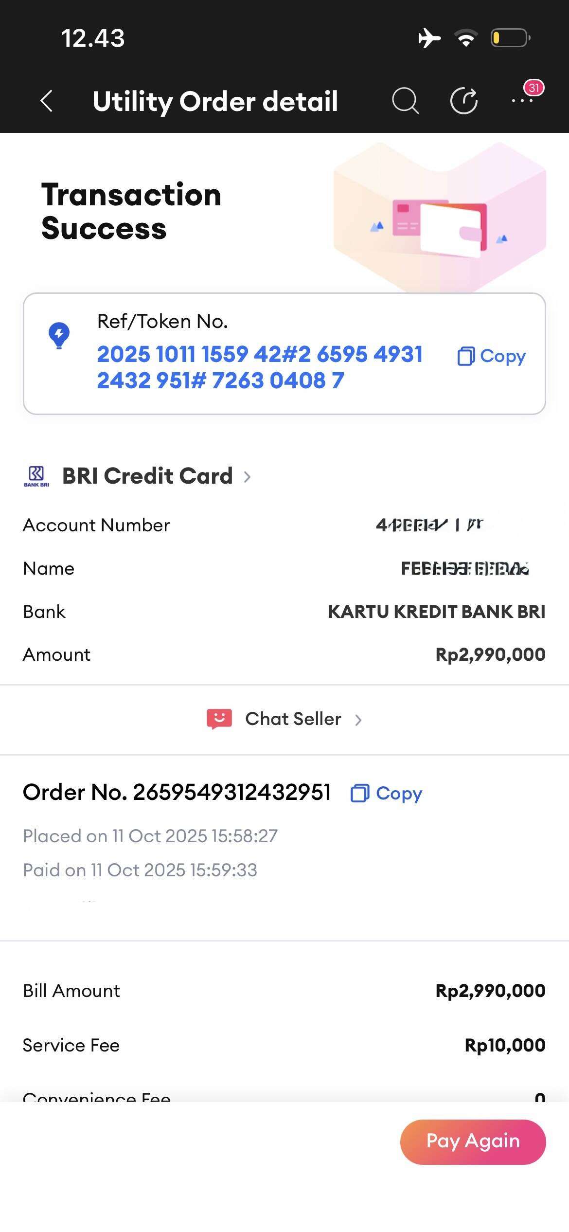 Refund Dana untuk Transaksi Pembayaran Kartu Kredit di Lazada