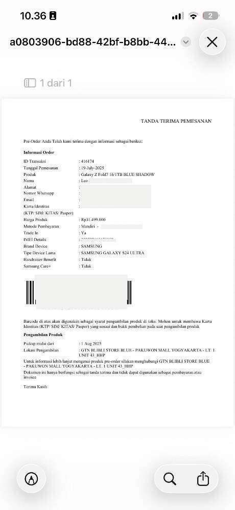 Cat Samsung Galaxy Z Fold 7 Mengelupas Setelah Sebulan Pemakaian