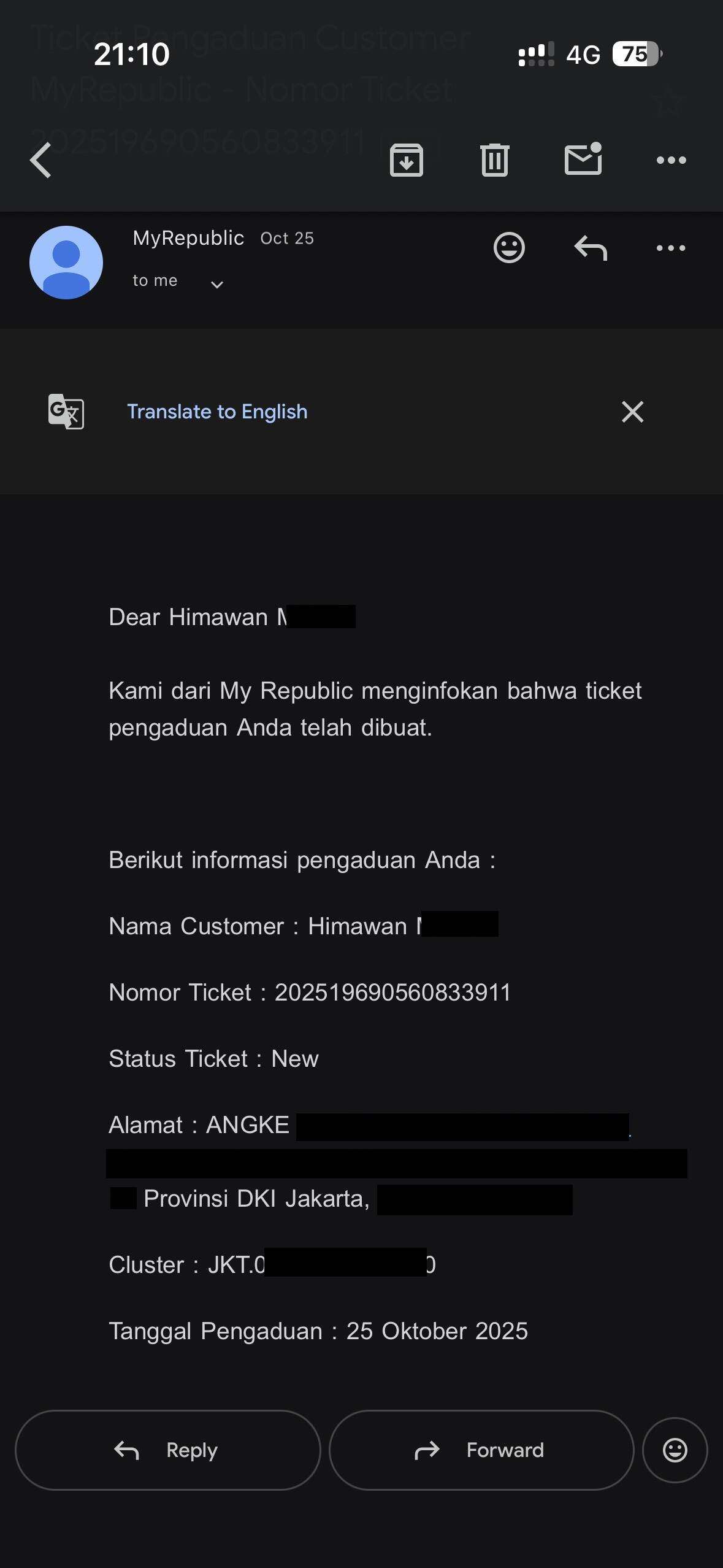 Keluhan atas Gangguan Berulang Layanan Internet MyRepublic