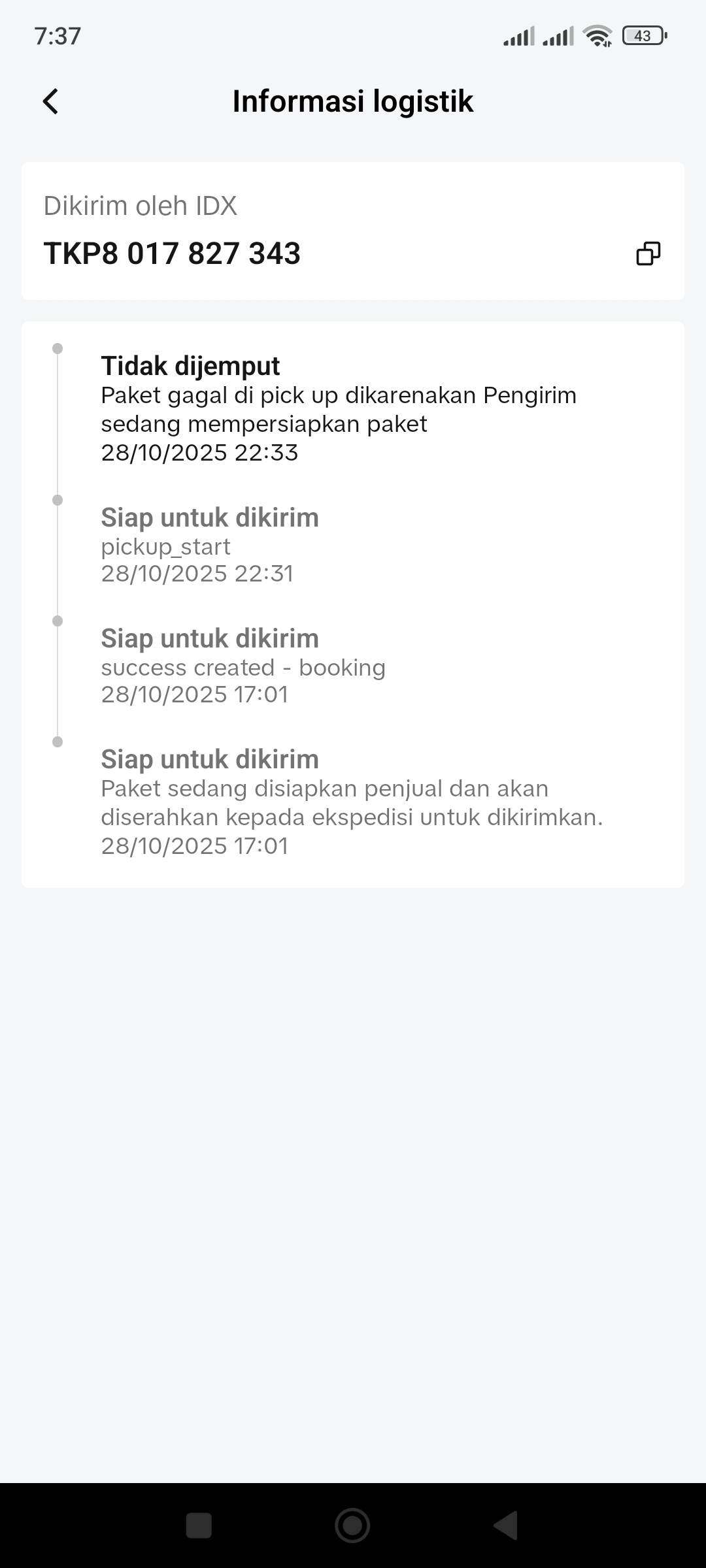 Kurir ID Express 4 Bulan Tak Pernah Pick Up Paket, Toko di TikTok Shop Tokopedia Dirugikan