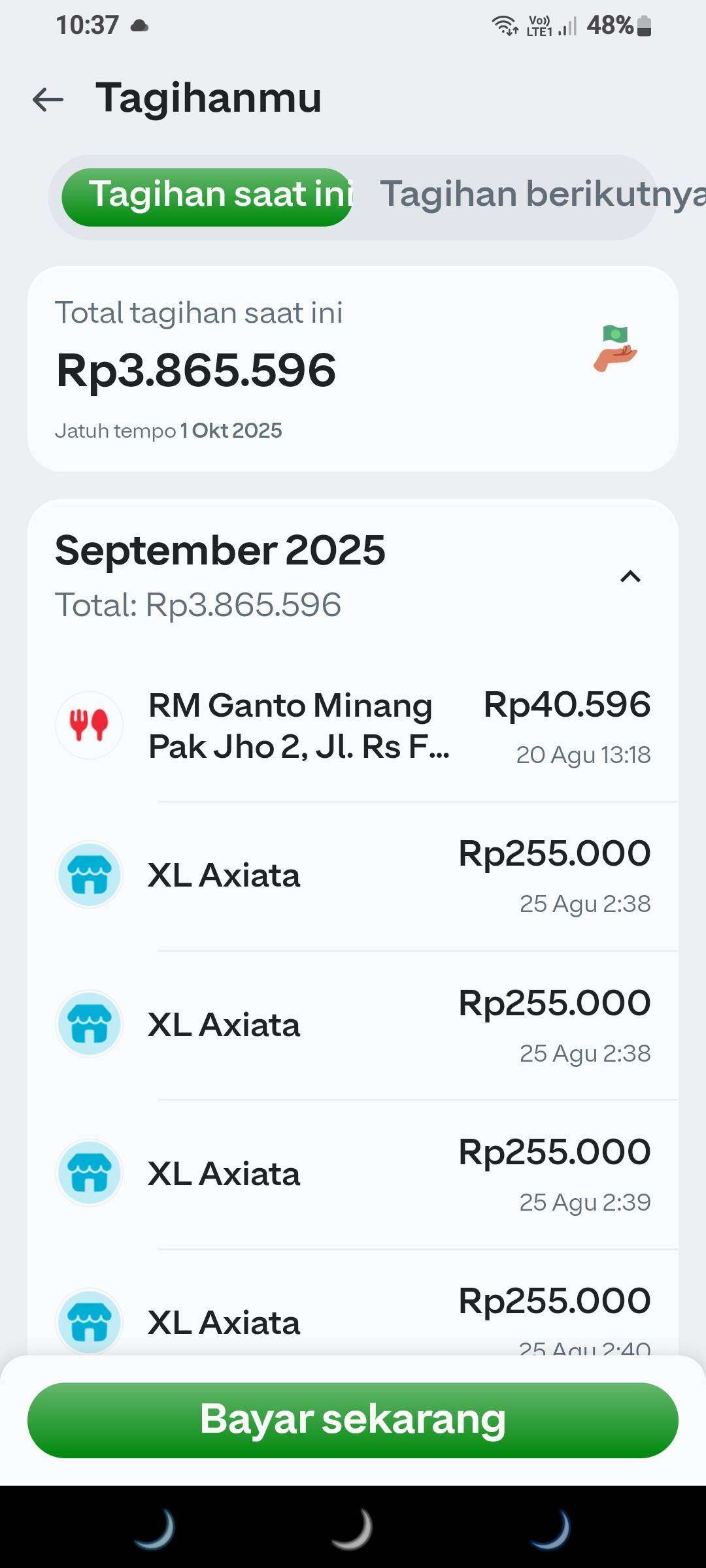 GoPay Later Saya Digunakan 15 Kali Transaksi yang Sama untuk XL Axiata yang Tidak Saya Lakukan