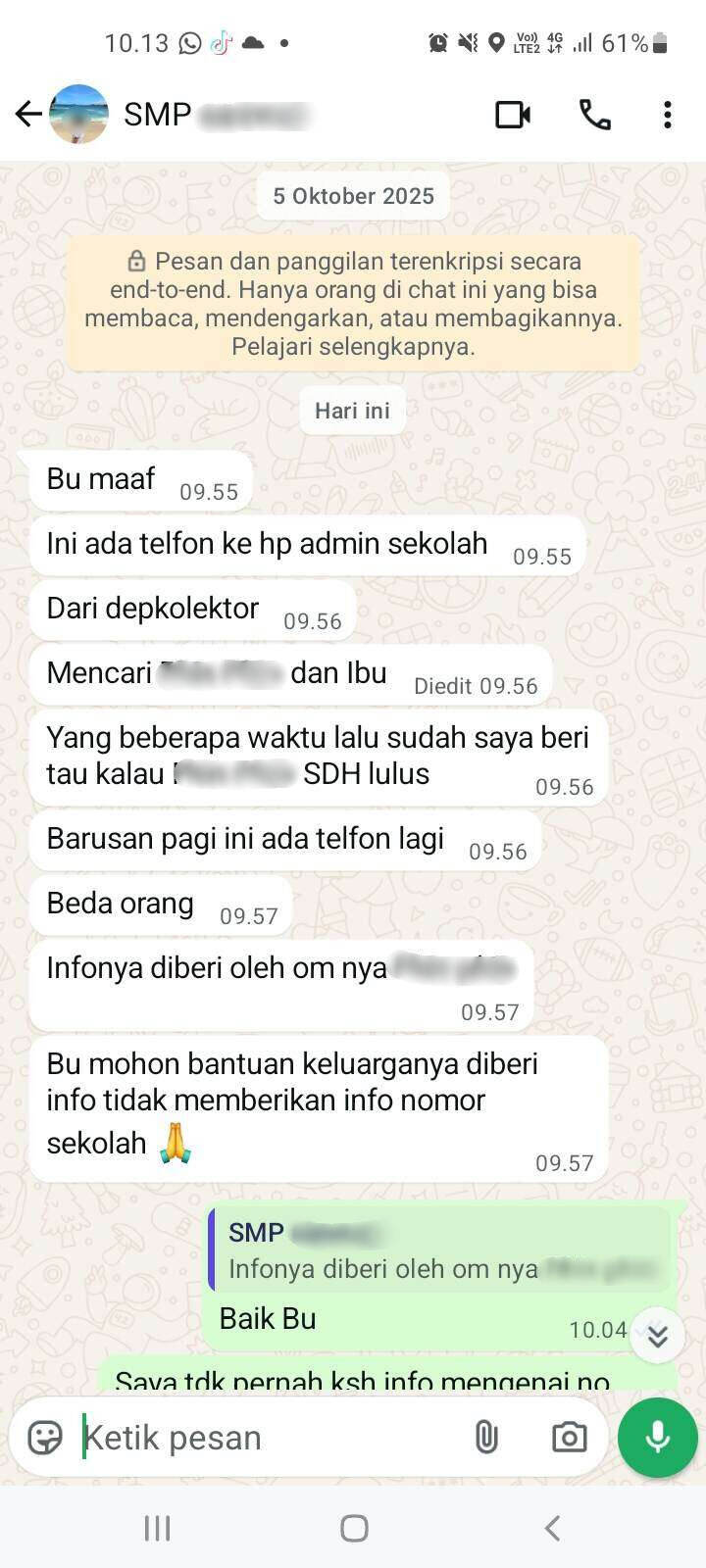 Penagihan oleh Debt Collector Bank Mandiri ke Sekolah Anak dan Tempat Kerja Kerabat