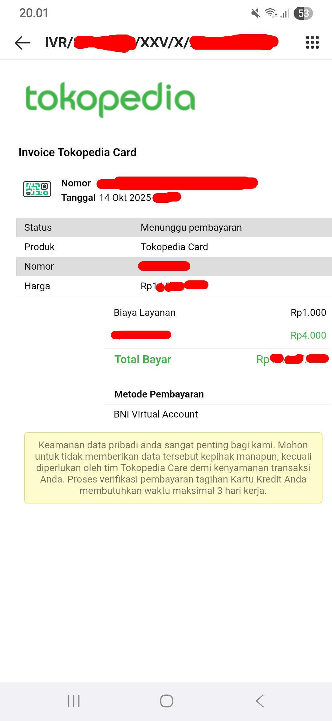 Salah Transfer ke Rekening BNI Tokopedia, dan Sudah Lapor Tokopedia Care tapi Belum Ada Feedback