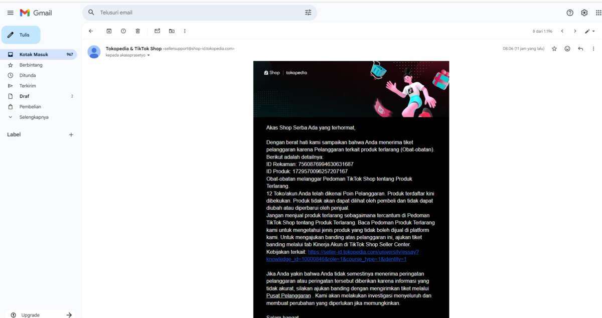 Pemberian Poin Pelanggaran di TikTok Shop x Tokopedia yang Tidak Adil: 12 Poin Pelanggaran untuk 1 Kesalahan Merugikan Seller