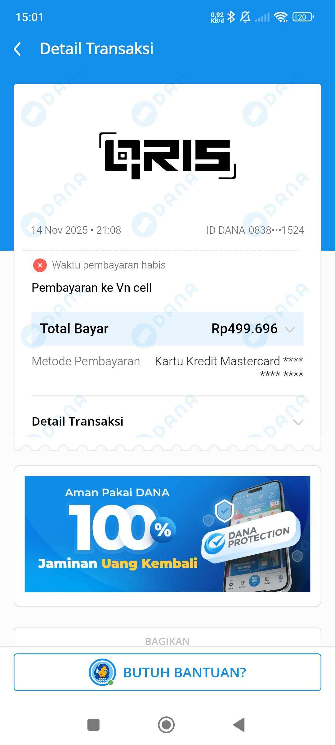 Pengalaman Buruk Transaksi DANA