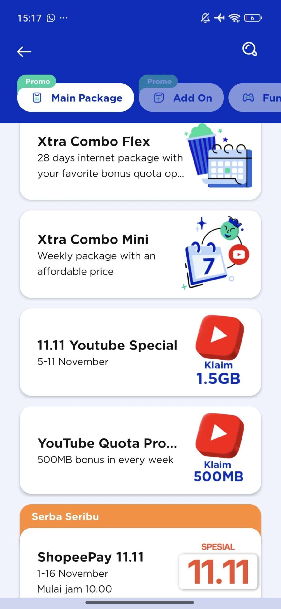 Gagal Klaim Bonus YouTube di Aplikasi myXL, Selalu Muncul Error