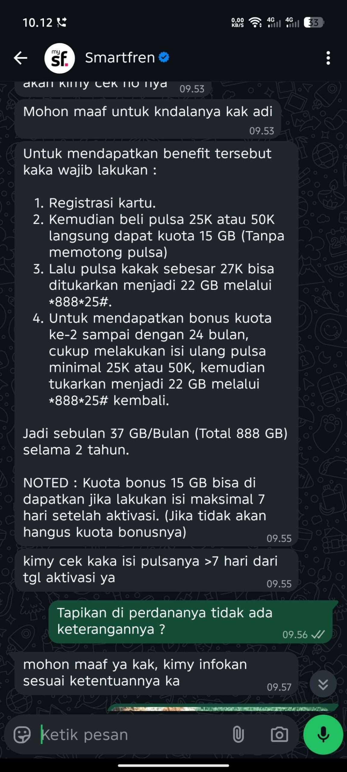 Kuota Hangus Smartfren Starter Pack Infinix 792GB