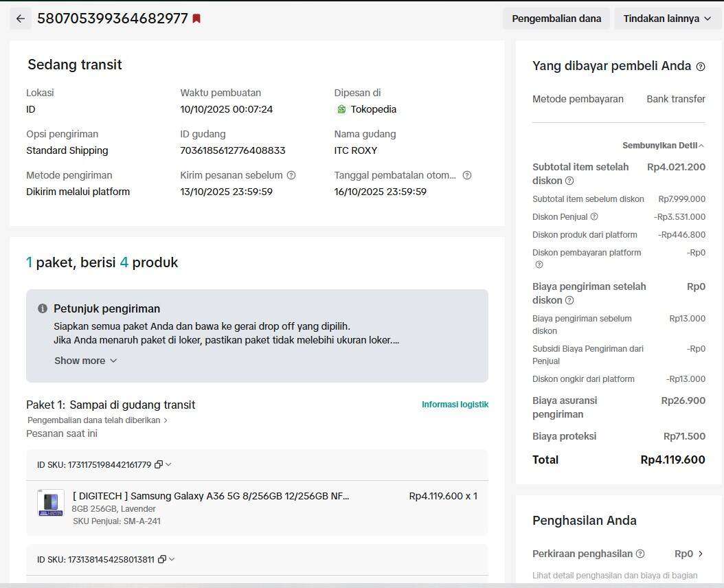 Paket “Stuck” Sebulan Lebih, Dana Otomatis Dikembalikan ke Pembeli, Penjual Gigit Jari