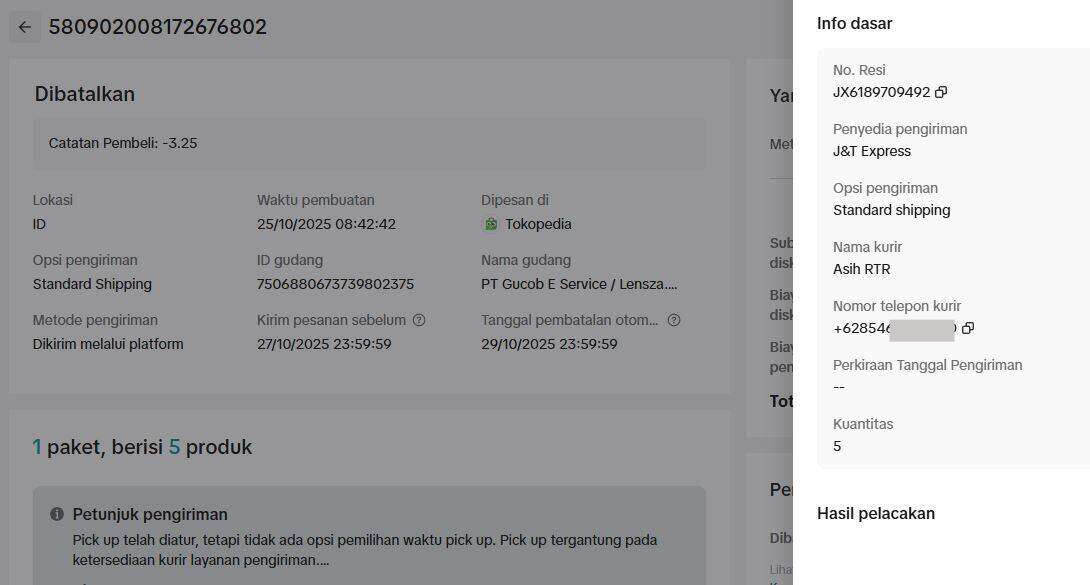 Tiktokshop by Tokopedia serta JNT Saling Lempar Tanggung Jawab!! Paket Retur Menghilang