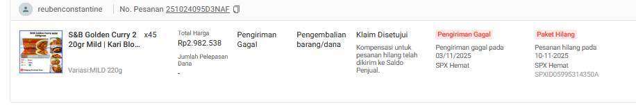 Barang Hilang di SPX, Shopee Hanya Ganti Rp1 Juta dari Pesanan Rp3,1 Juta