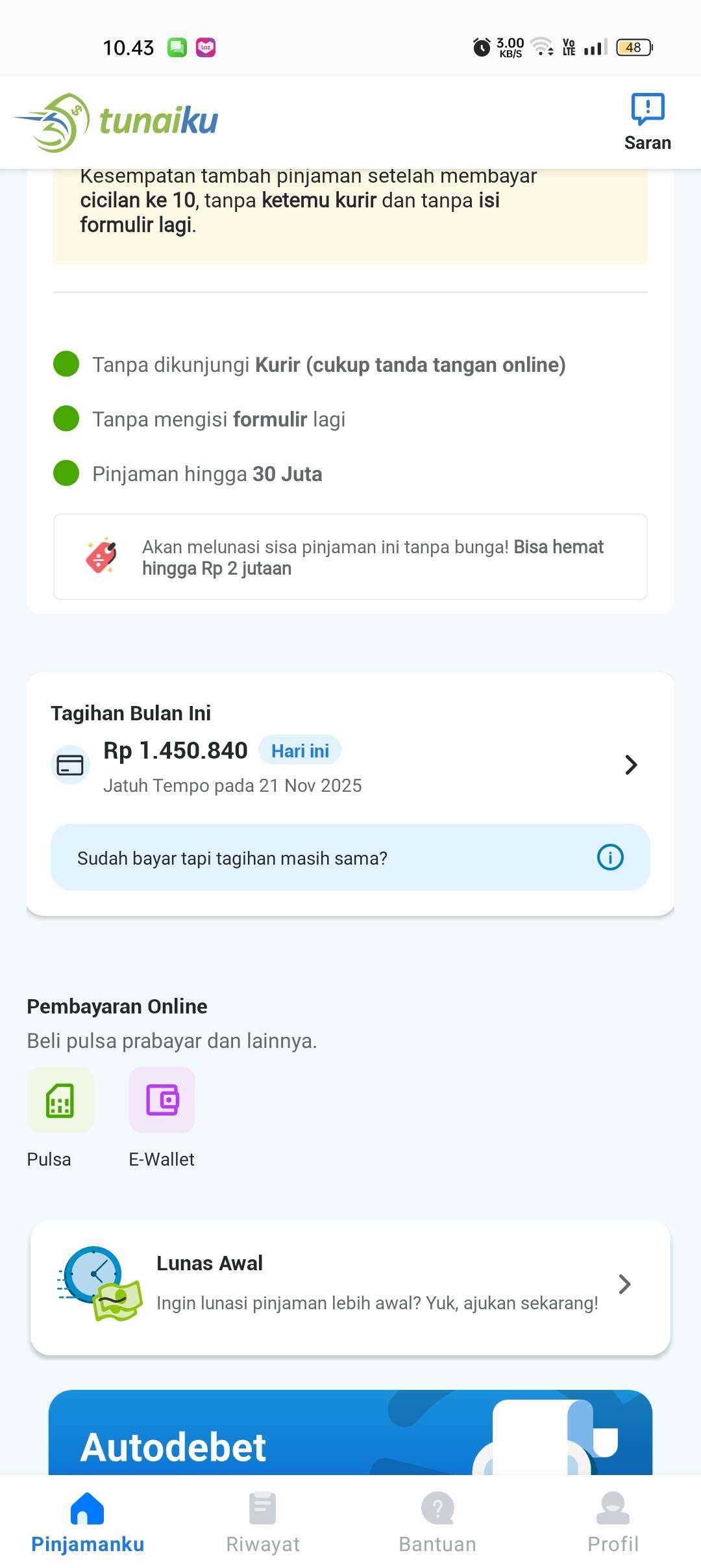 Penipuan Pembatalan Pinjaman Berkedok CS Resmi Tunaiku