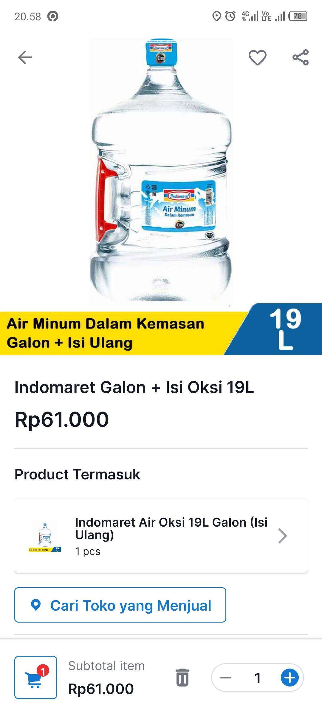 Menyesal Beli Air Galon Lewat Klik Indomaret