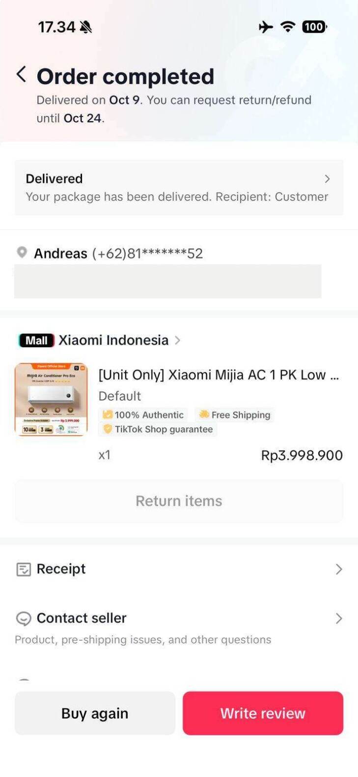 Klaim Garansi AC Xiaomi Mijia Ditolak, Padahal Unit Baru Dipasang dan Belum Pernah Dipakai