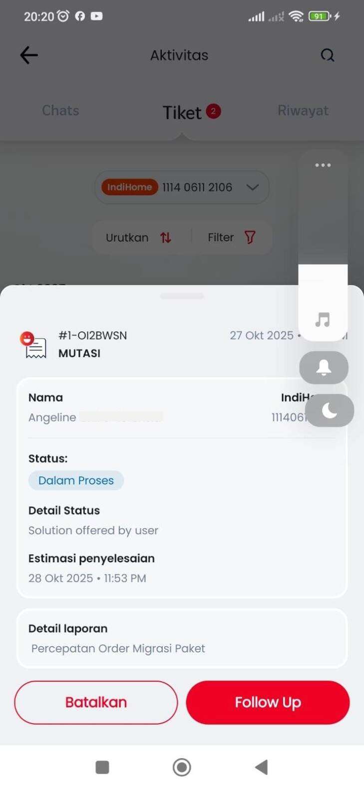 Migrasi Paket IndiHome 150 Mbps Tak Kunjung Aktif Meski Sudah 12 Kali Lapor CS