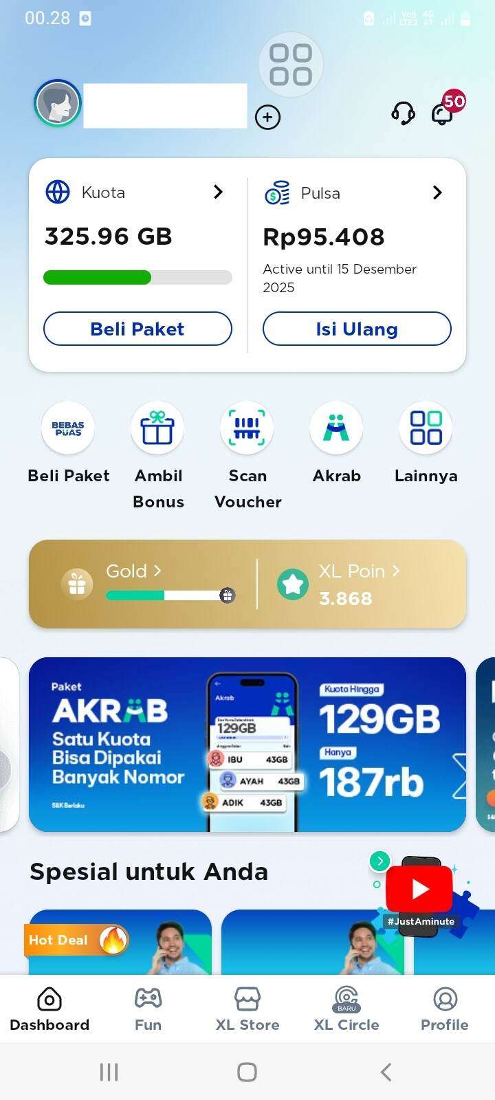 Aplikasi MyXL Error saat Reset Kuota, 184 GB Hilang Begitu Saja