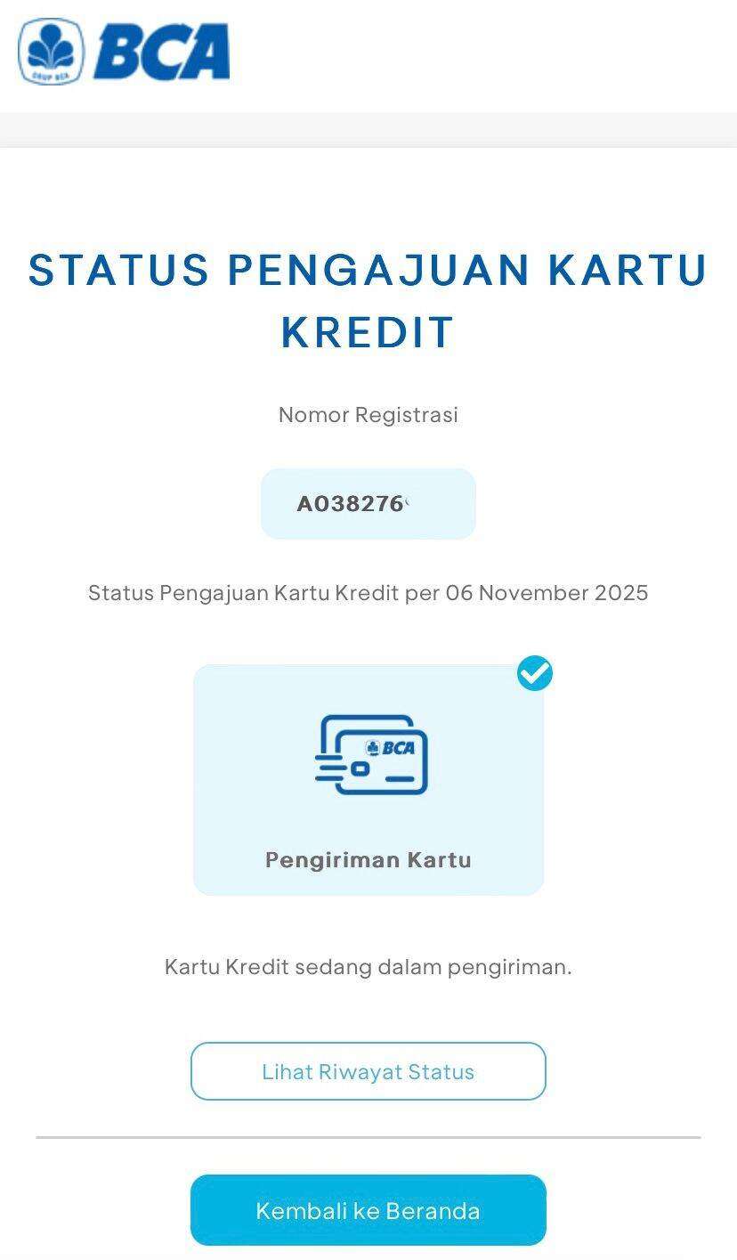 Mohon Perbaikan Layanan Pengiriman Kartu Kredit BCA yang Berulang Kali Gagal