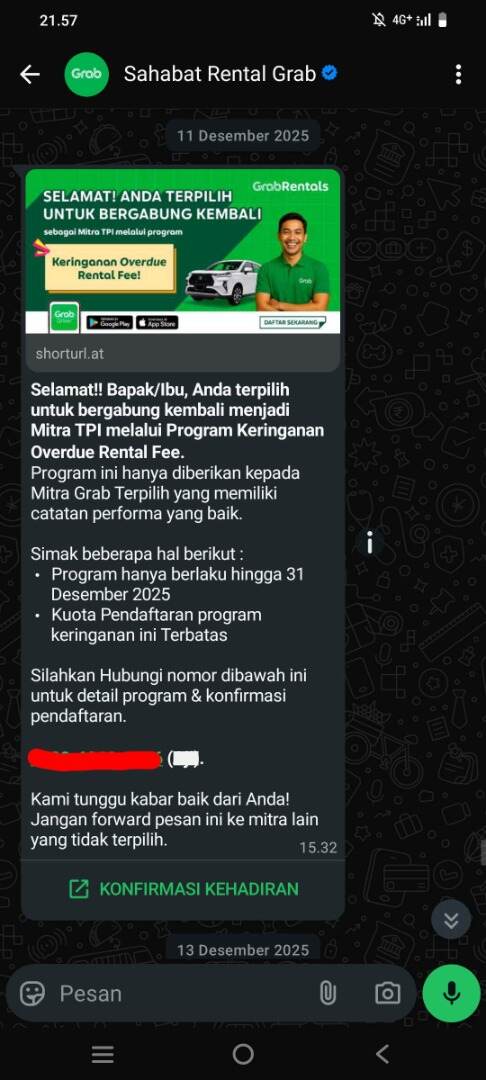 Proses Rejoin Grab Tidak Transparan, Meski Sudah Interview dan Survey