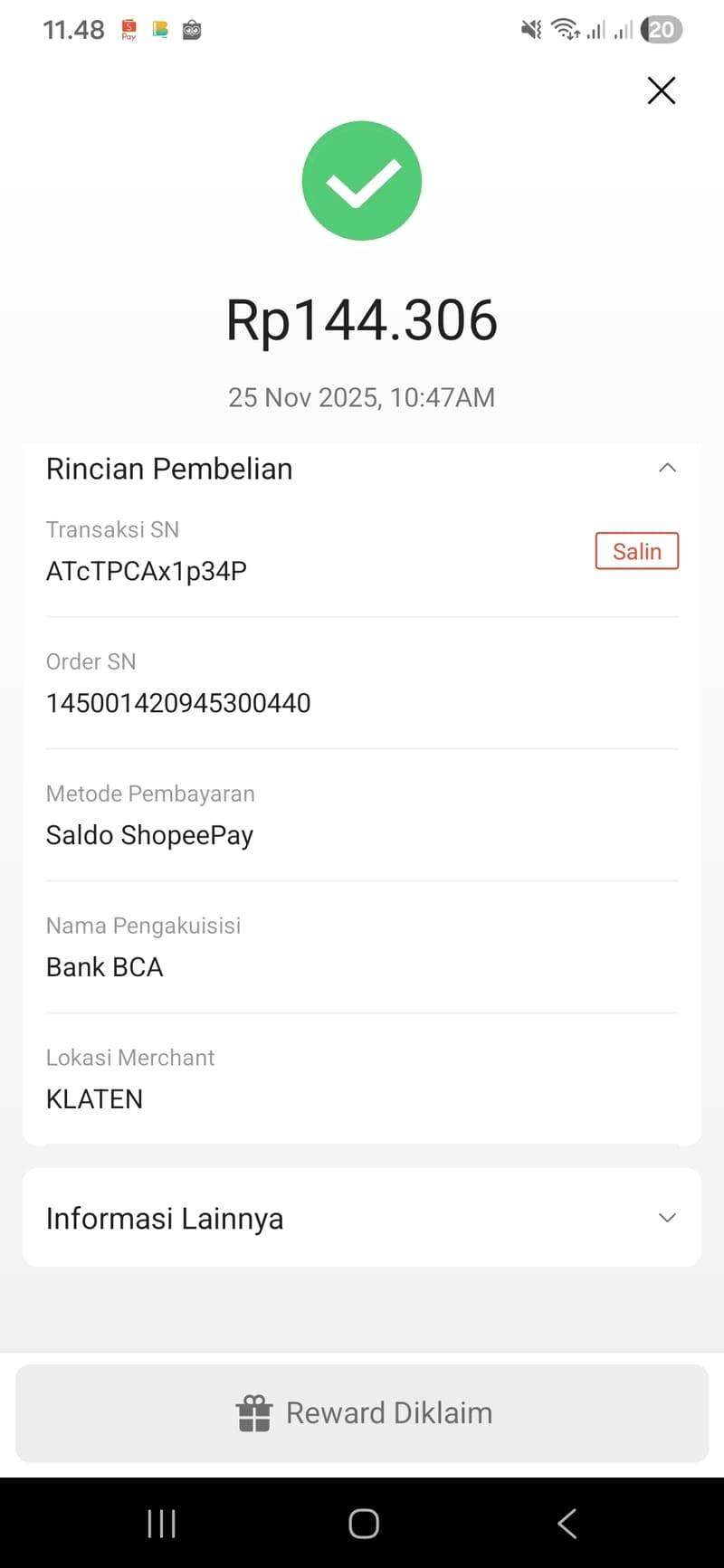CS ShopeePay Tidak Pernah Serius Menangani Masalah