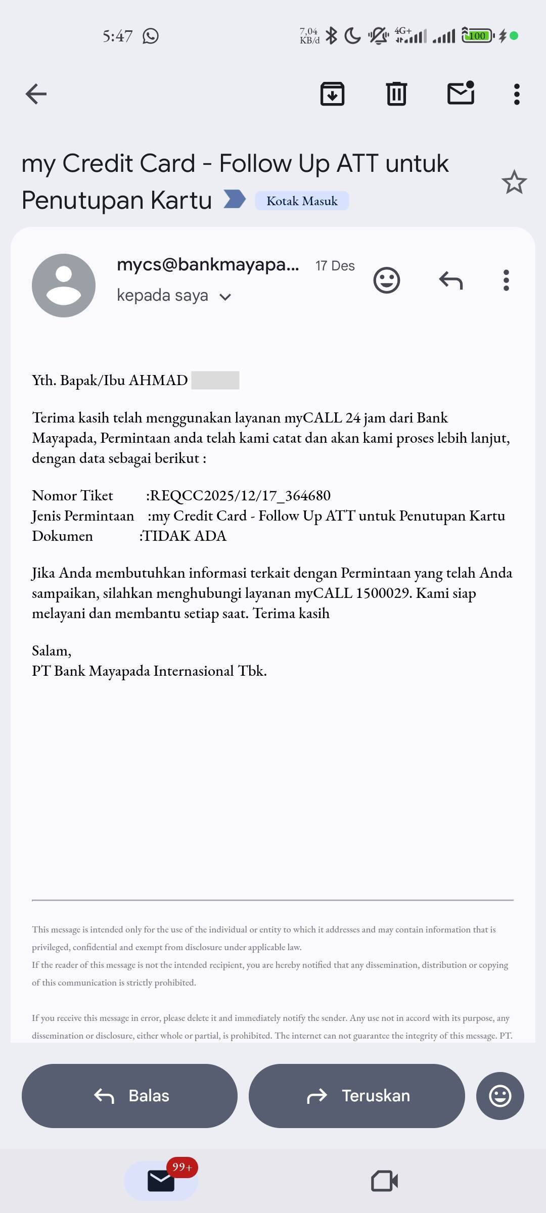 Penutupan Kartu Kredit Atome dari Bank Mayapada Berlarut-larut: Proses Verifikasi Diputus, Customer Service Tidak Memberi Solusi
