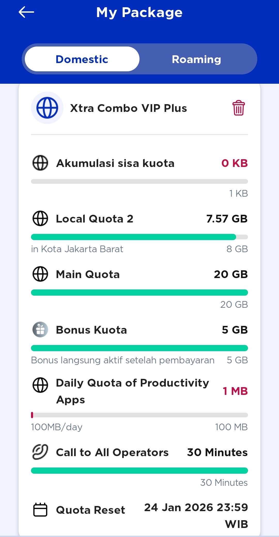 Perpanjangan Paket Xtra Combo Flex XL Otomatis Tanpa Konfirmasi