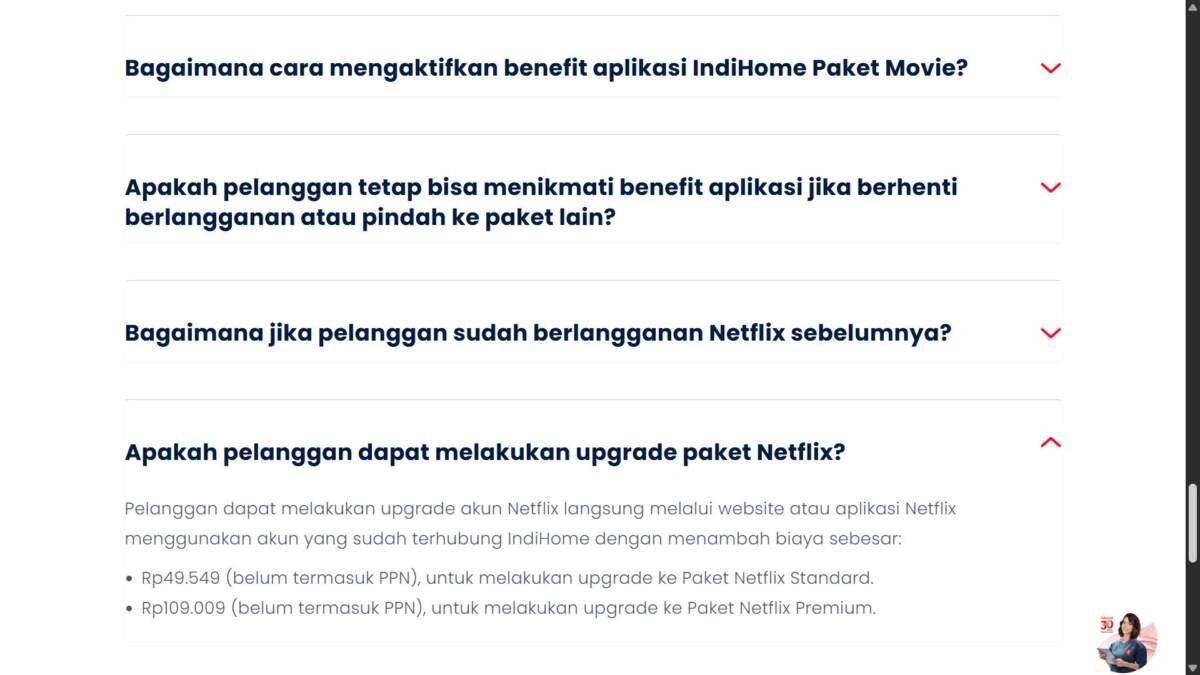 IndiHome Tidak Bisa Upgrade Netflix Basic ke Premium