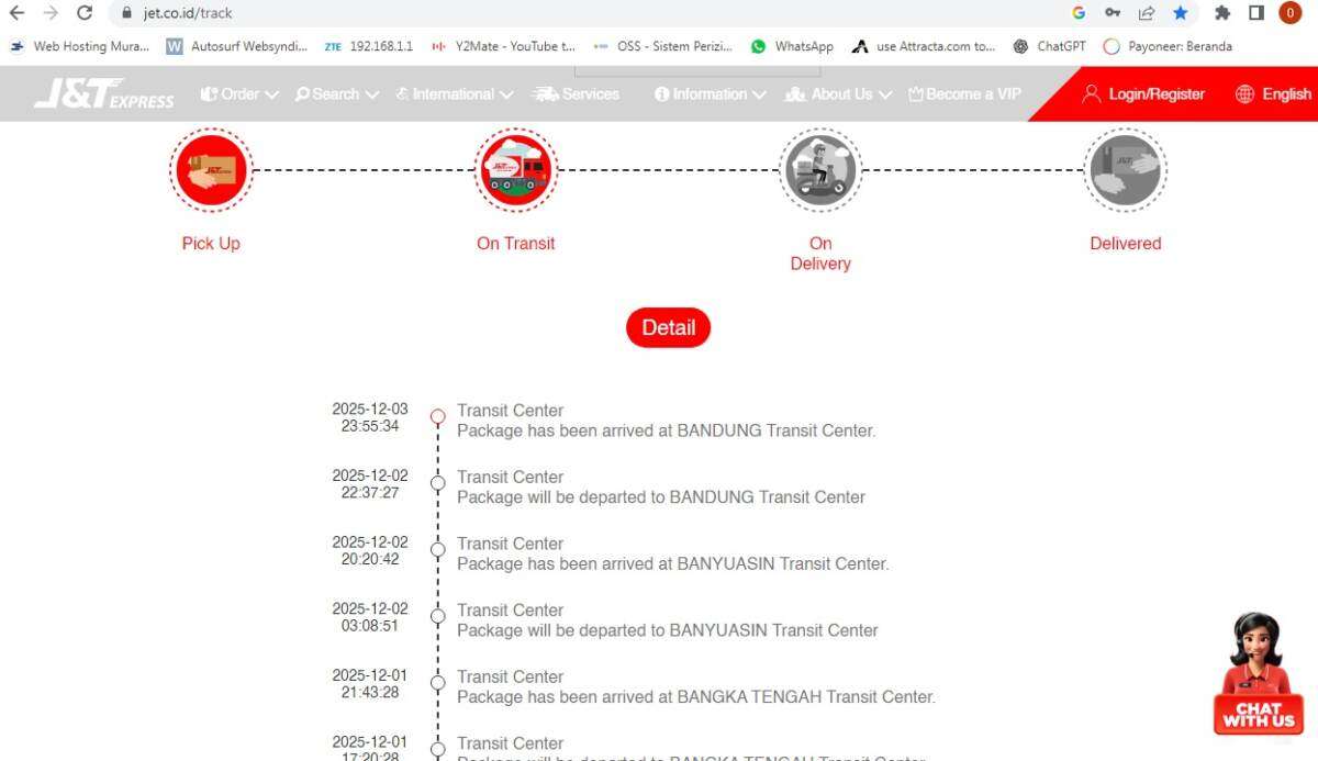 Pihak J&T Tidak Pernah Merespons Laporan atas Paket Saya yang Tidak Kunjung Tiba sejak 3 Desember 2025
