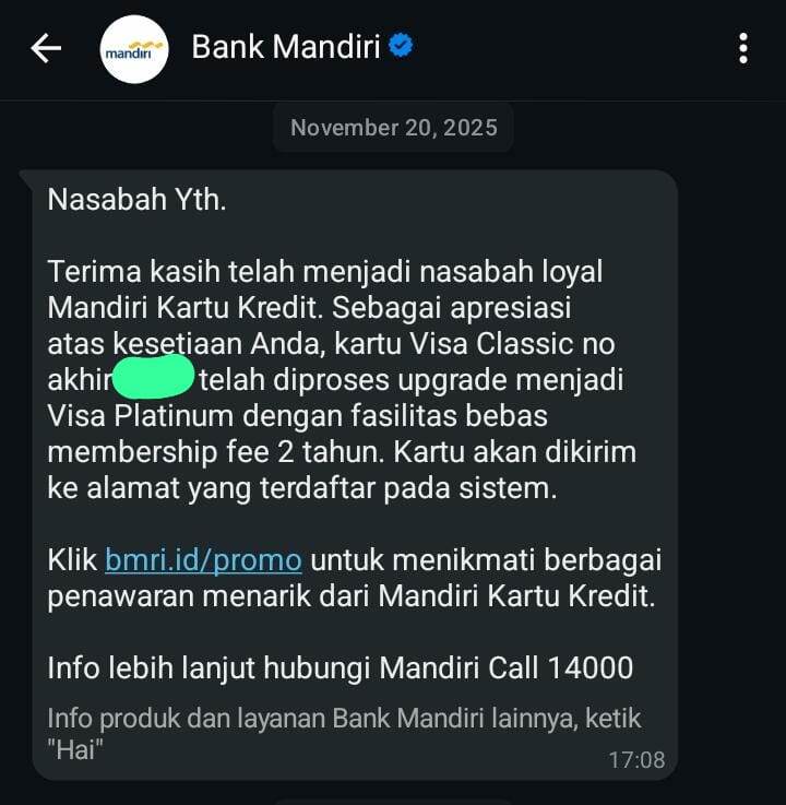 Bank Mandiri Sangat Ceroboh, Menyerahkan Kartu Fisik ke Orang Lain Tanpa Konfirmasi
