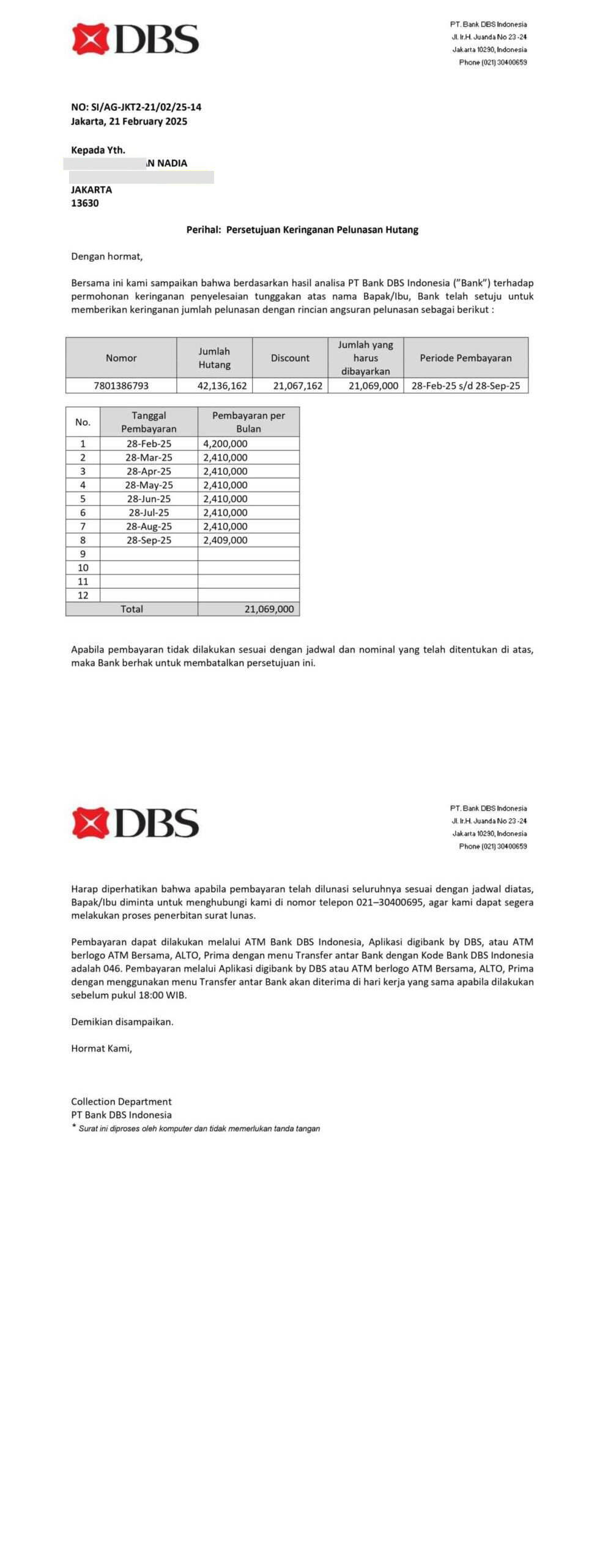 Menagih Surat Lunas KTA DBS Sangat Sulit, Padahal Sudah Lunas Sejak 2 Oktober 2025