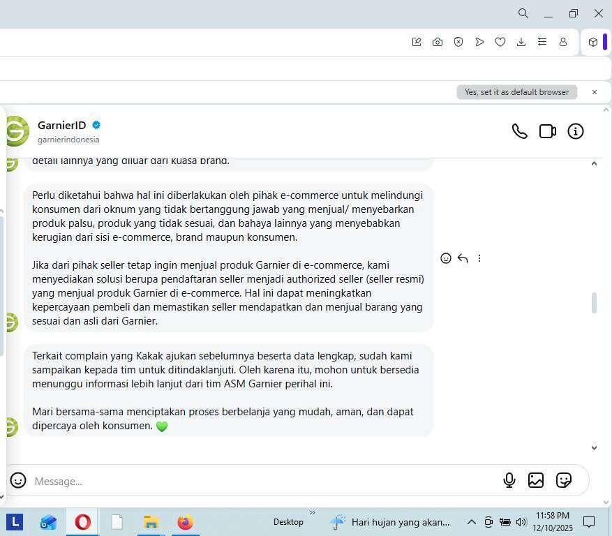 Produk Garnier di Toko Kami di Shopee Dihapus secara Diskriminatif