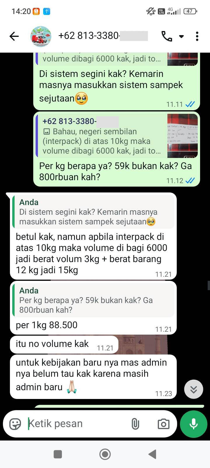 Pengiriman Internasional Lion Parcel Interpack Tidak Jelas dan Merugikan Konsumen