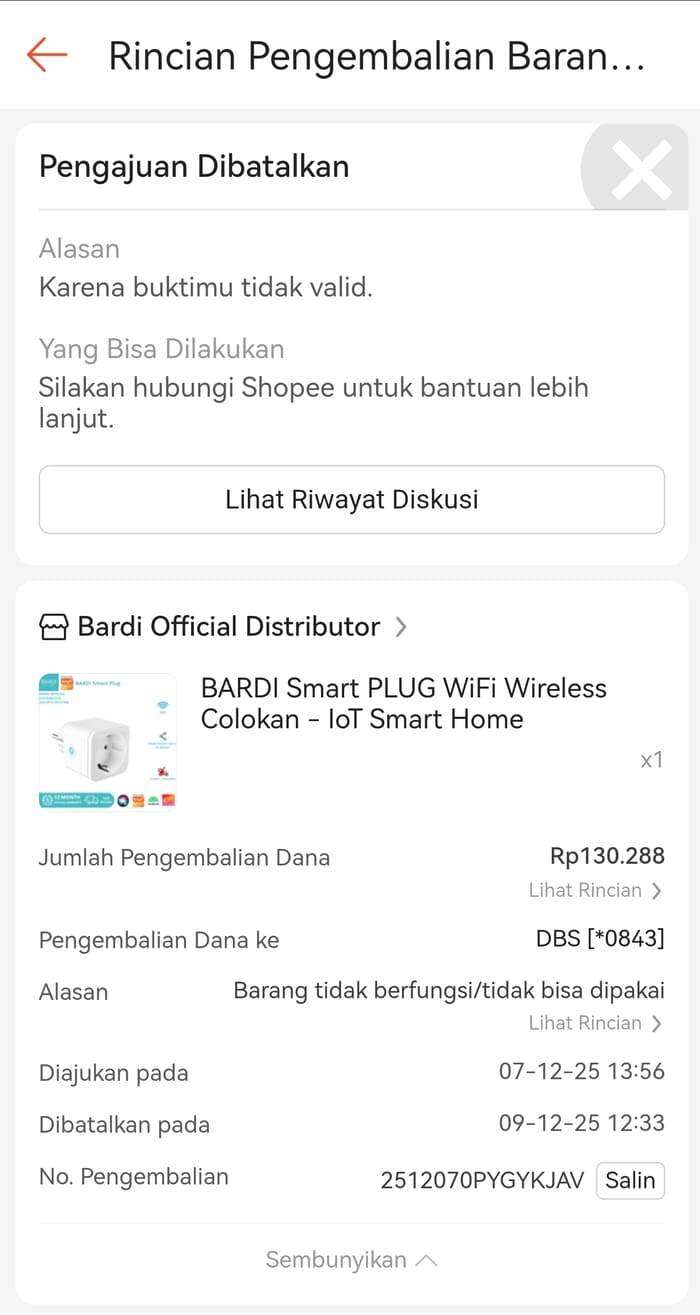 Ketidakadilan Shopee Menangani Komplain Pembeli dengan Jawaban Template “Bukti Tidak Valid” Tanpa Memeriksa Bukti yang Diberikan