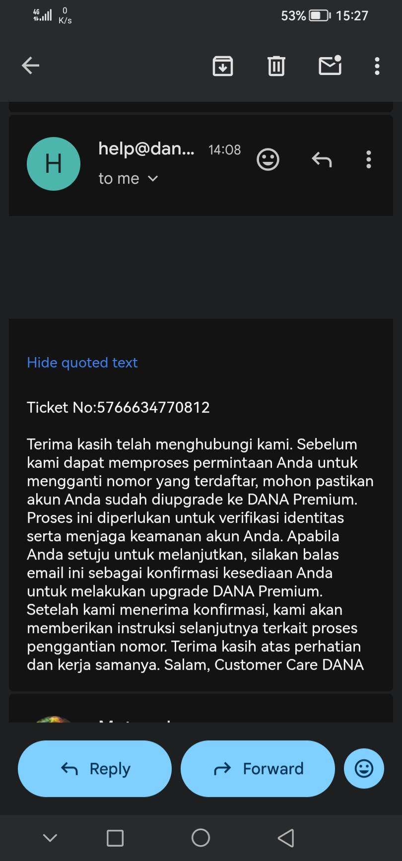 Aplikasi E-Wallet DANA Seperti Mempermainkan Keluhan Nasabah dengan Mengirim Email yang Sama Berulang Kali Terkait Pemulihan Akun
