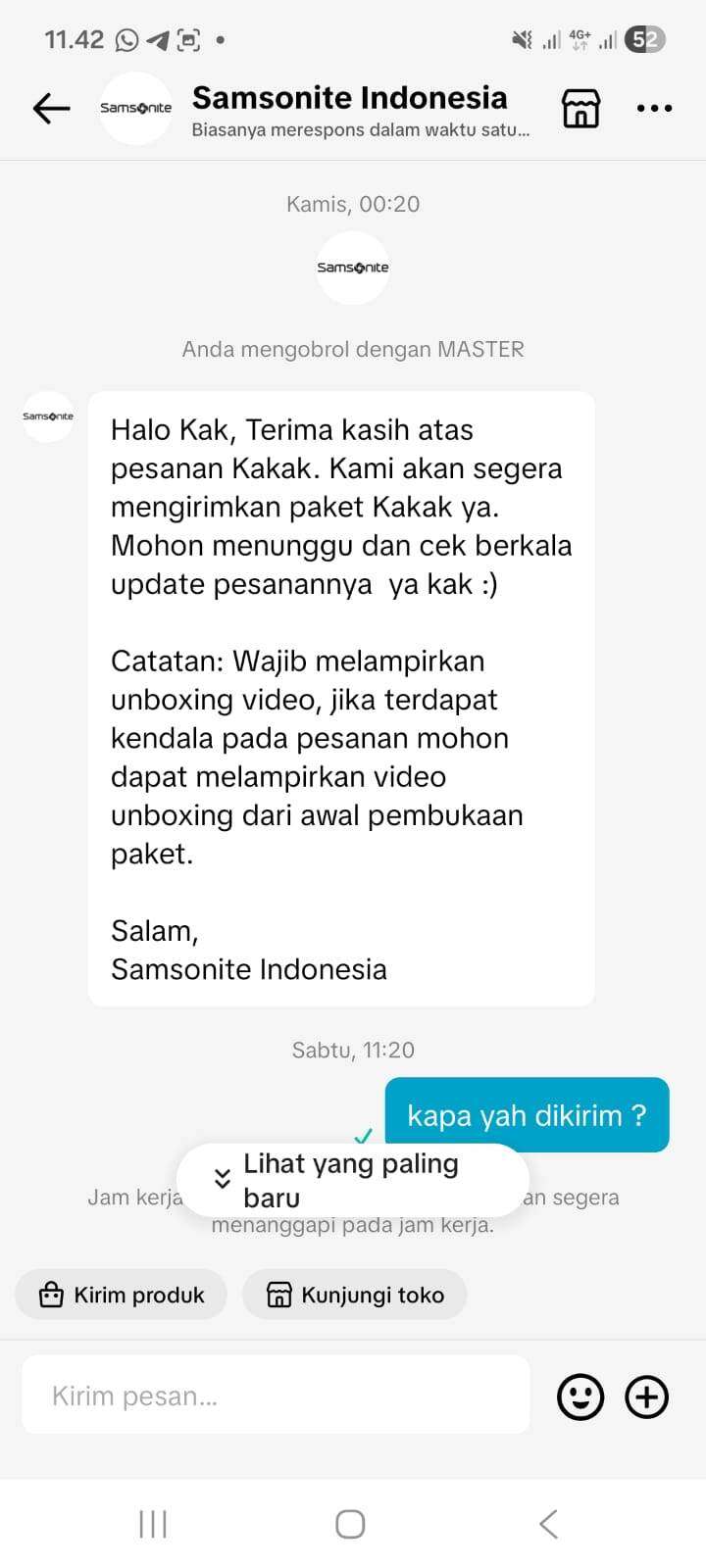 Miris, Brand Besar Sekelas Samsonite dan TikTok Tokopedia Memelihara Kebohongan: Barang Dibilang Kirim Ternyata Batal Sepihak