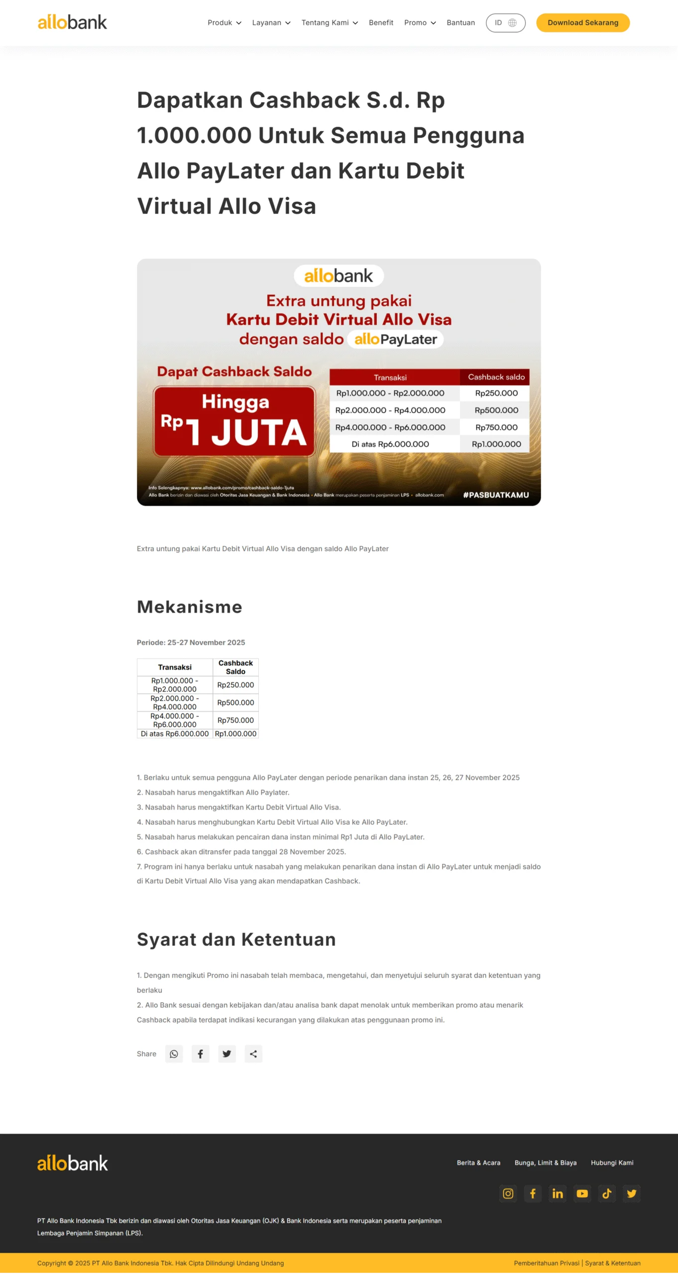 Cashback Rp1 Juta Allo Bank Tidak Cair, Malah Rugi Biaya Layanan yang Besar