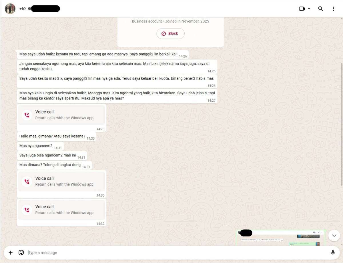 Karena Dikomplain, Petugas Grooming Home Call PitPet Semarang Mengintimidasi Lewat Chat