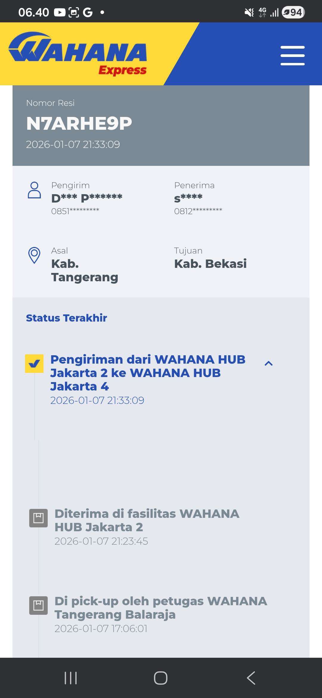 Paket Wahana Express Tak Bergerak Sejak 7 Januari, Status Mandek di Hub Jakarta 4