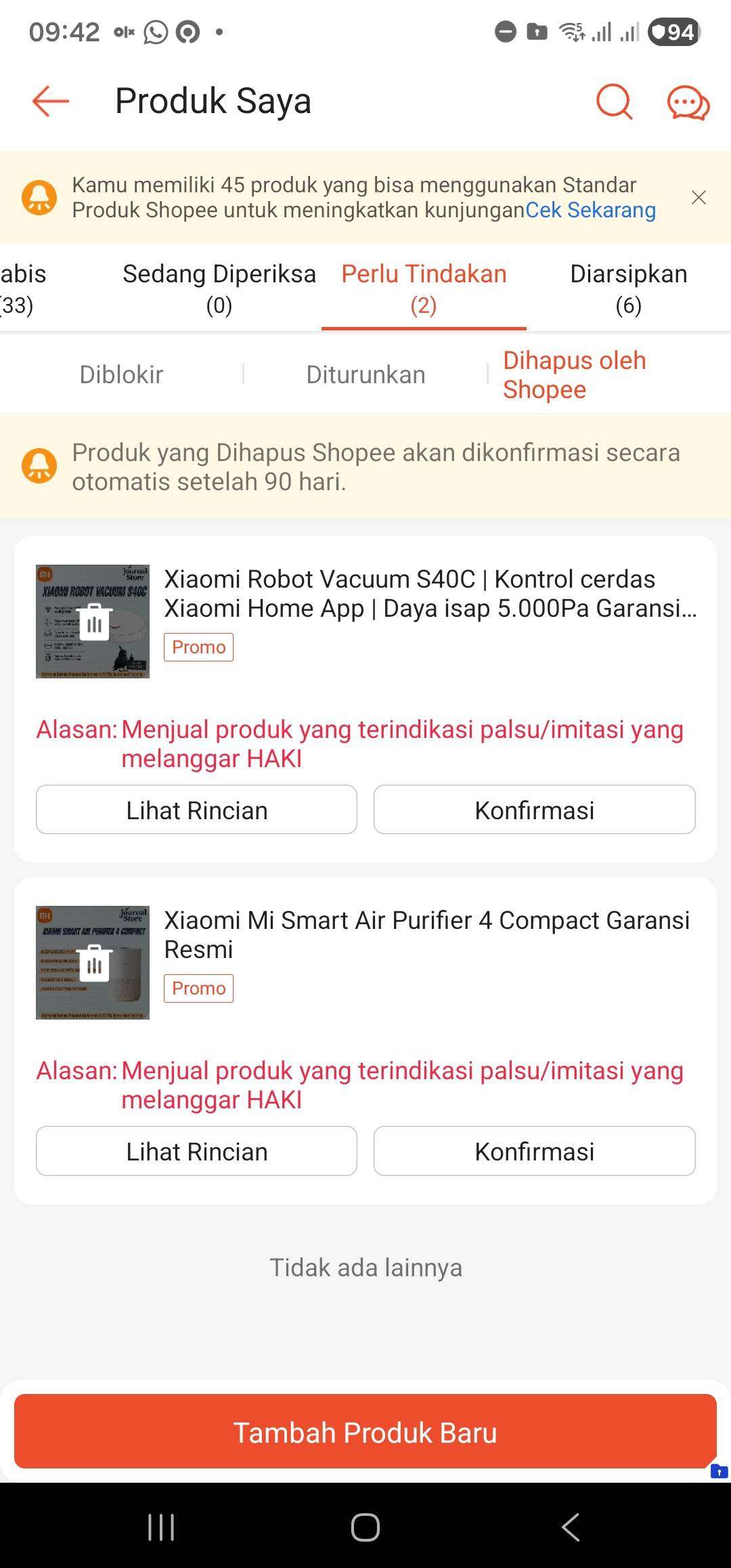 Sudah Punya Surat dari Distributor Resmi, tapi Shopee Kembali Men-takedown Produk Kami