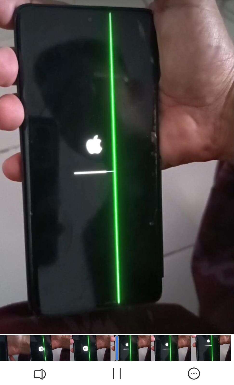 Xiaomi 12 Pro Green Line dan Muncul Logo Apple