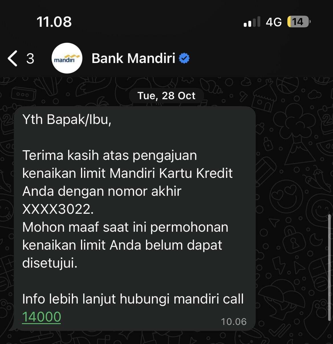 Sulitnya Naik Limit dan Penghapusan Annual Fee Kartu Kredit Bank Mandiri