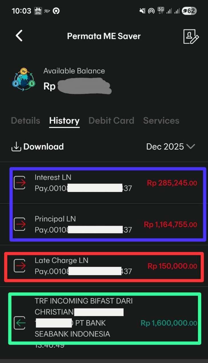 Aplikasi Permata ME Bermasalah Saat Pembayaran dan Transfer Dana ke Rekening Sendiri, Tagihan KTA Dikenakan Denda Sepihak