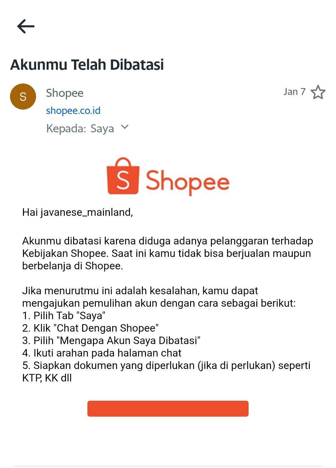 Akun Shopee Baru 3 Bulan Langsung Dibatasi dan Tidak Bisa Dipulihkan, Saldo Tak Bisa Dicairkan