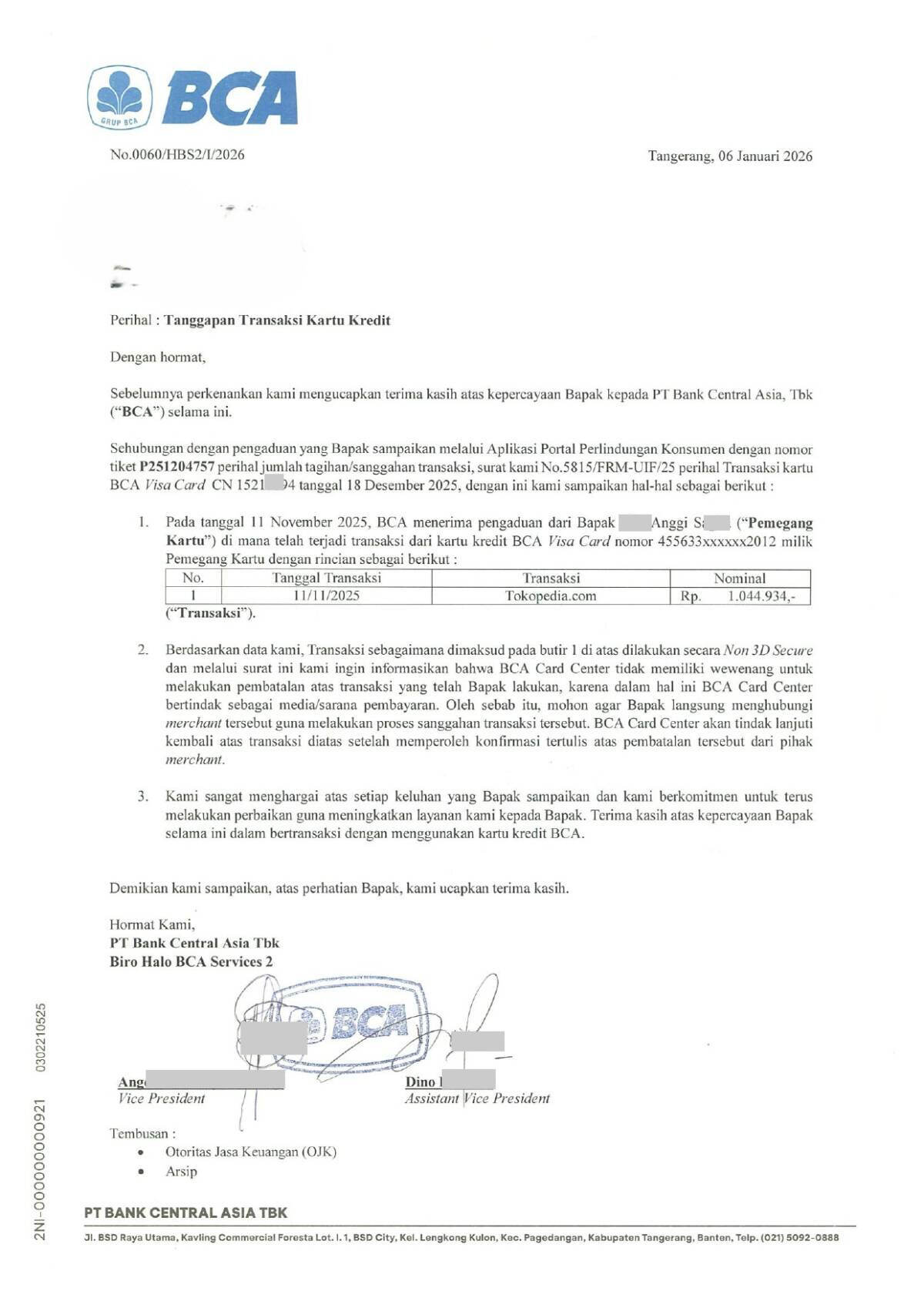 Sanggahan Transaksi Kartu Kredit BCA di Tokopedia Ditolak, Padahal Tidak Pernah Melakukan Transaksi