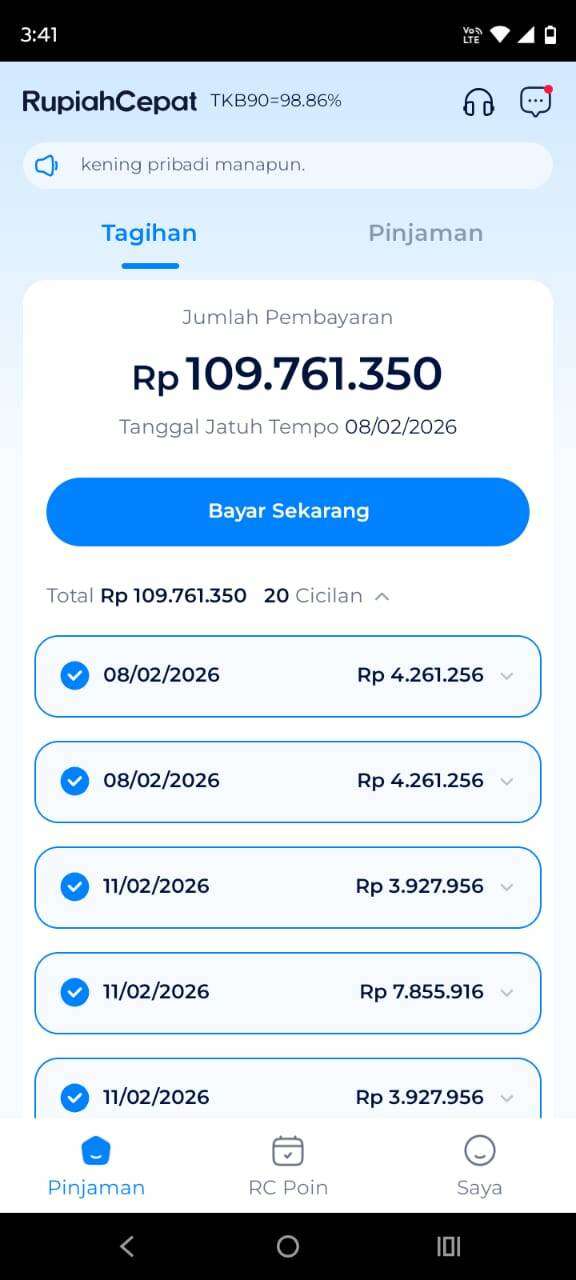 Permohonan Keringanan Pinjaman yang Proporsional di Rupiah Cepat