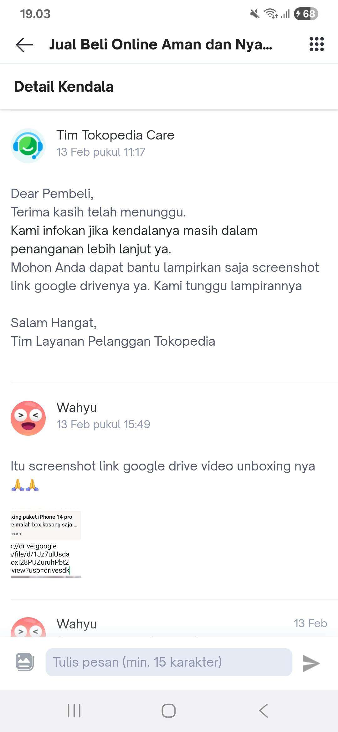 Beli iPhone 14 Pro 128GB di Tokopedia Hilang Pihak Tokopedia Tidak Mau Tanggung Jawab