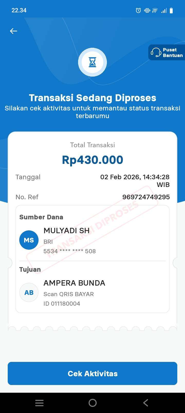 Transaksi Gagal QRIS BRImo Sudah 10 Hari Masih Belum Ada Kejelasan