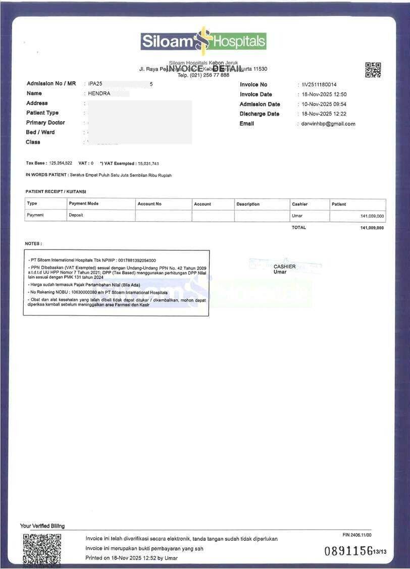 Klaim Allianz Rp141 Juta Ditolak, Padahal Penyakit yang Sama Sebelumnya Selalu Dibayar