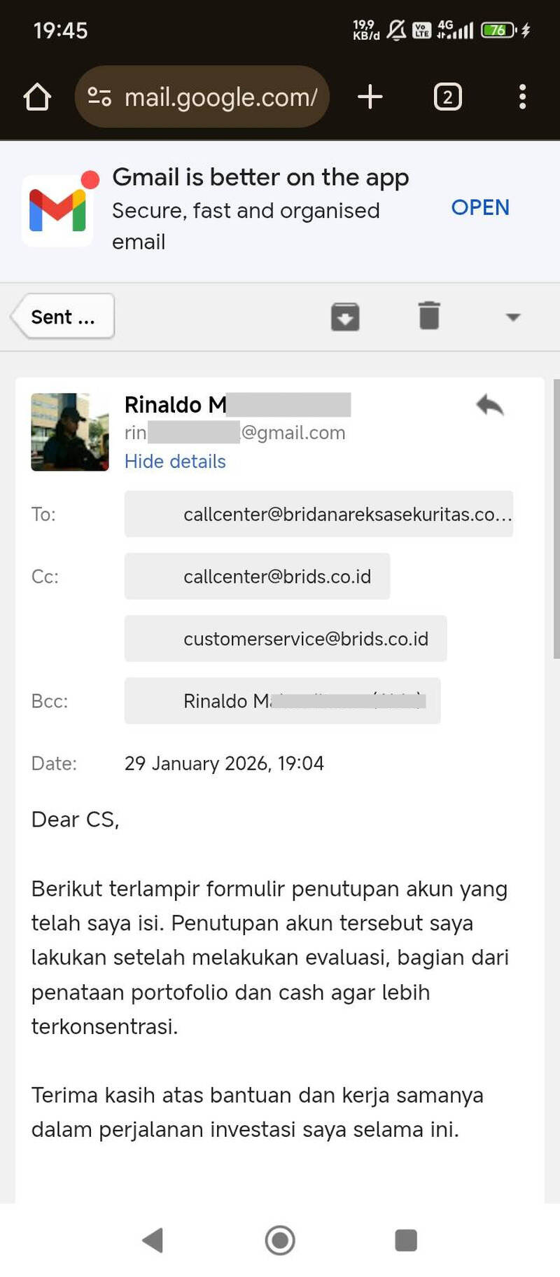 Proses Penutupan Akun BRI Danareksa Sekuritas Terlalu Lama