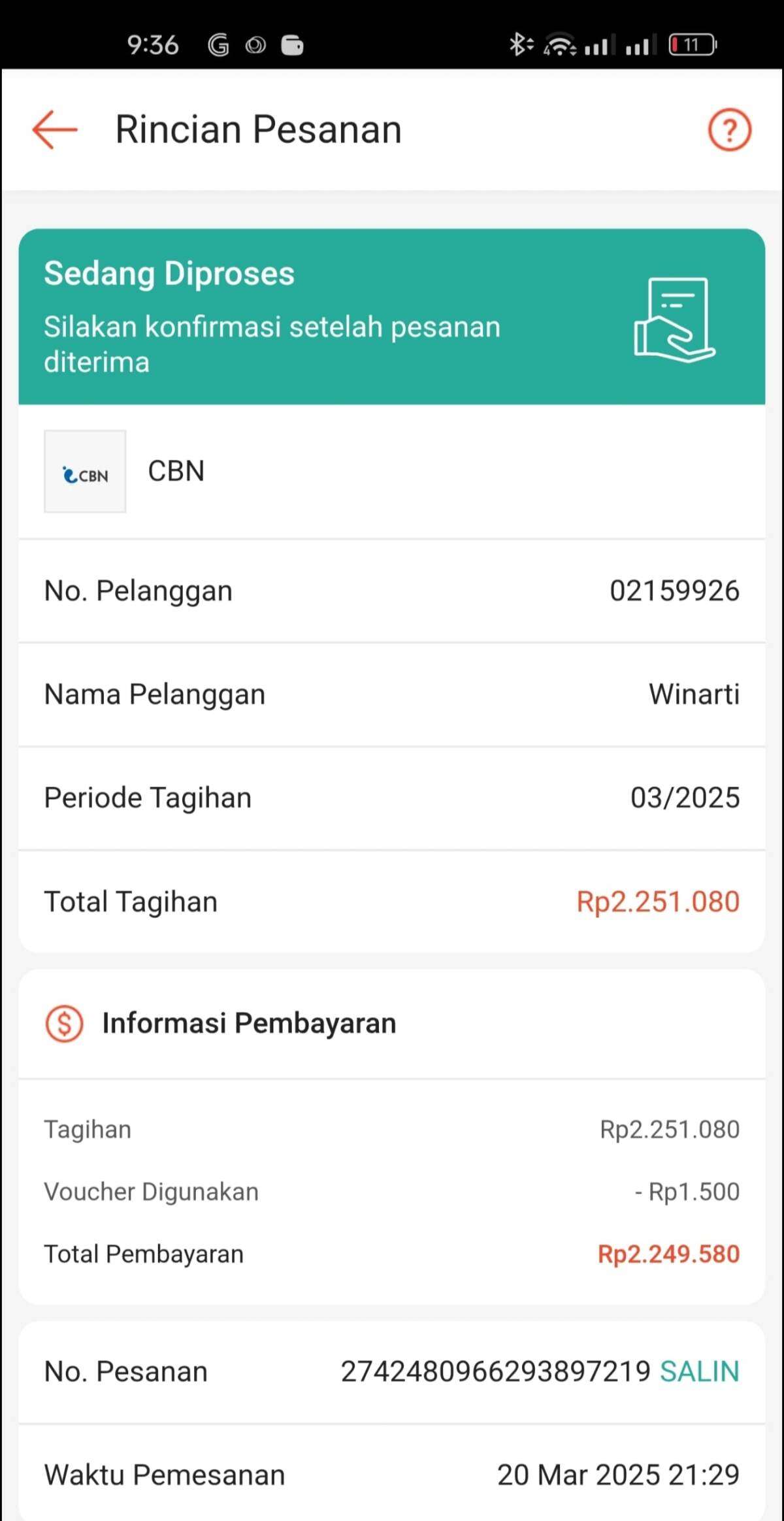 Kecewa Layanan CBN: Bayar Lunas 15 Bulan, Internet Mati Berulang tapi Teknisi Hanya “Available” untuk Pelanggan Baru