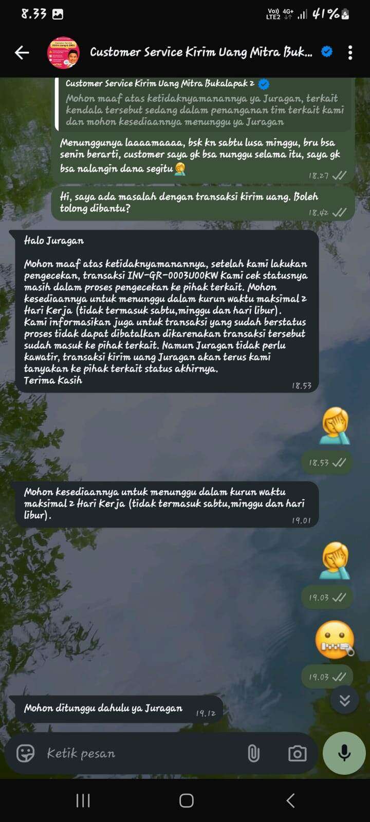 Masalah Kirim Uang dari MitraBukalapak